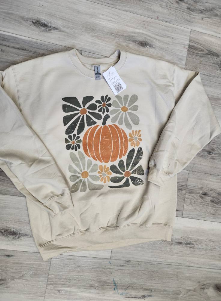 Floral Pumpkin crewneck