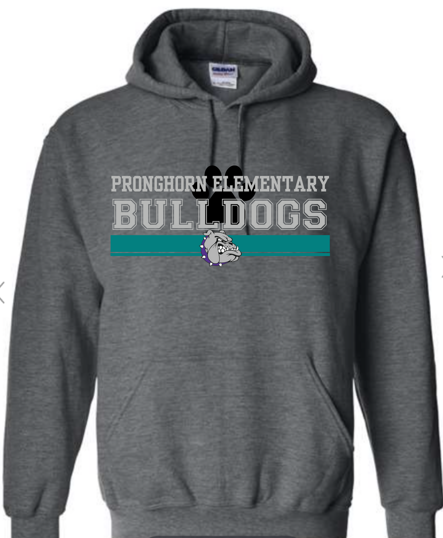 YOUTH Pronghorn Elementary Bulldogs Logo - Grey