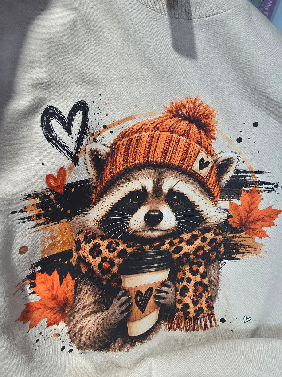 Cozy racoon fall