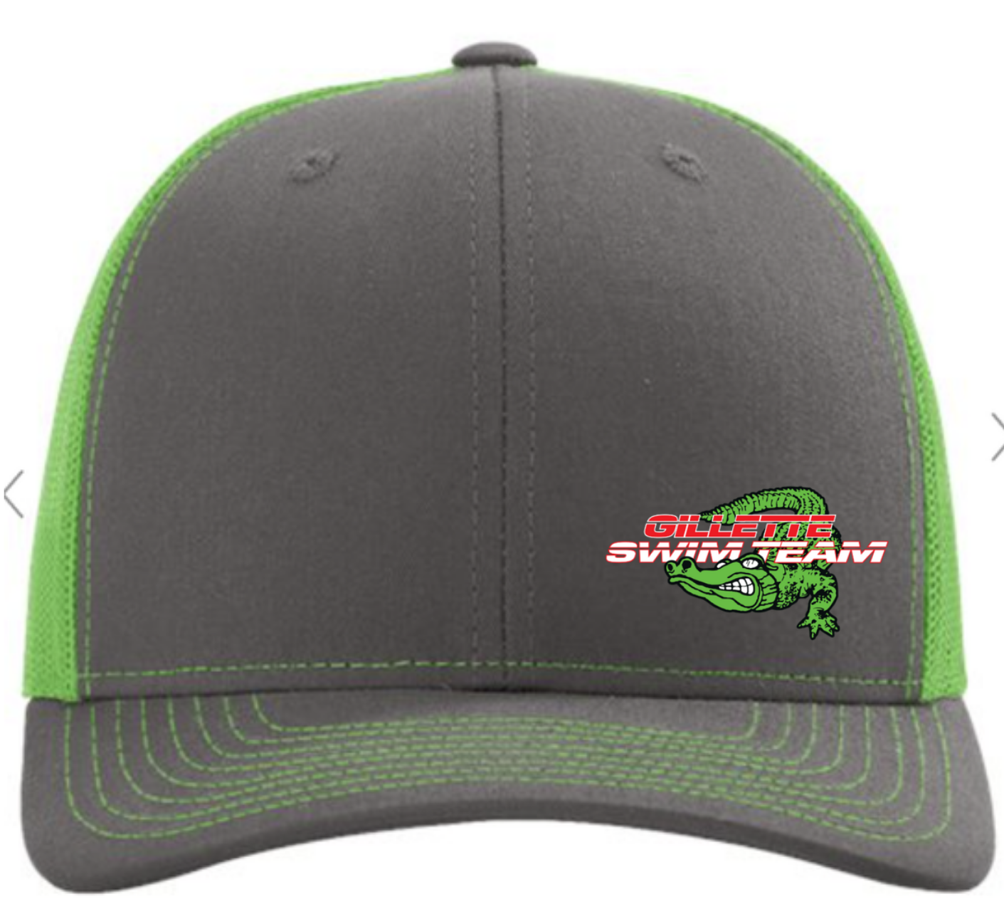Gillette Swim gray and green hat