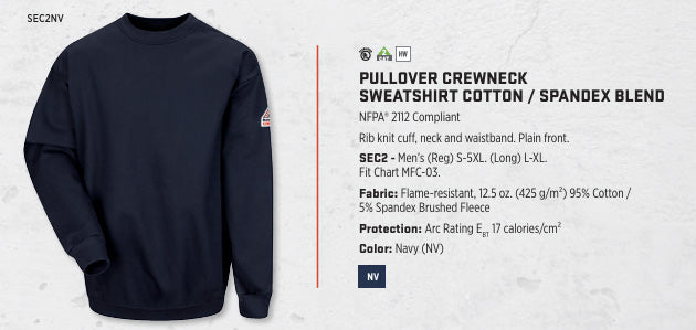 Pullover Crewneck Sweatshirt Cotton / Spandex Blend