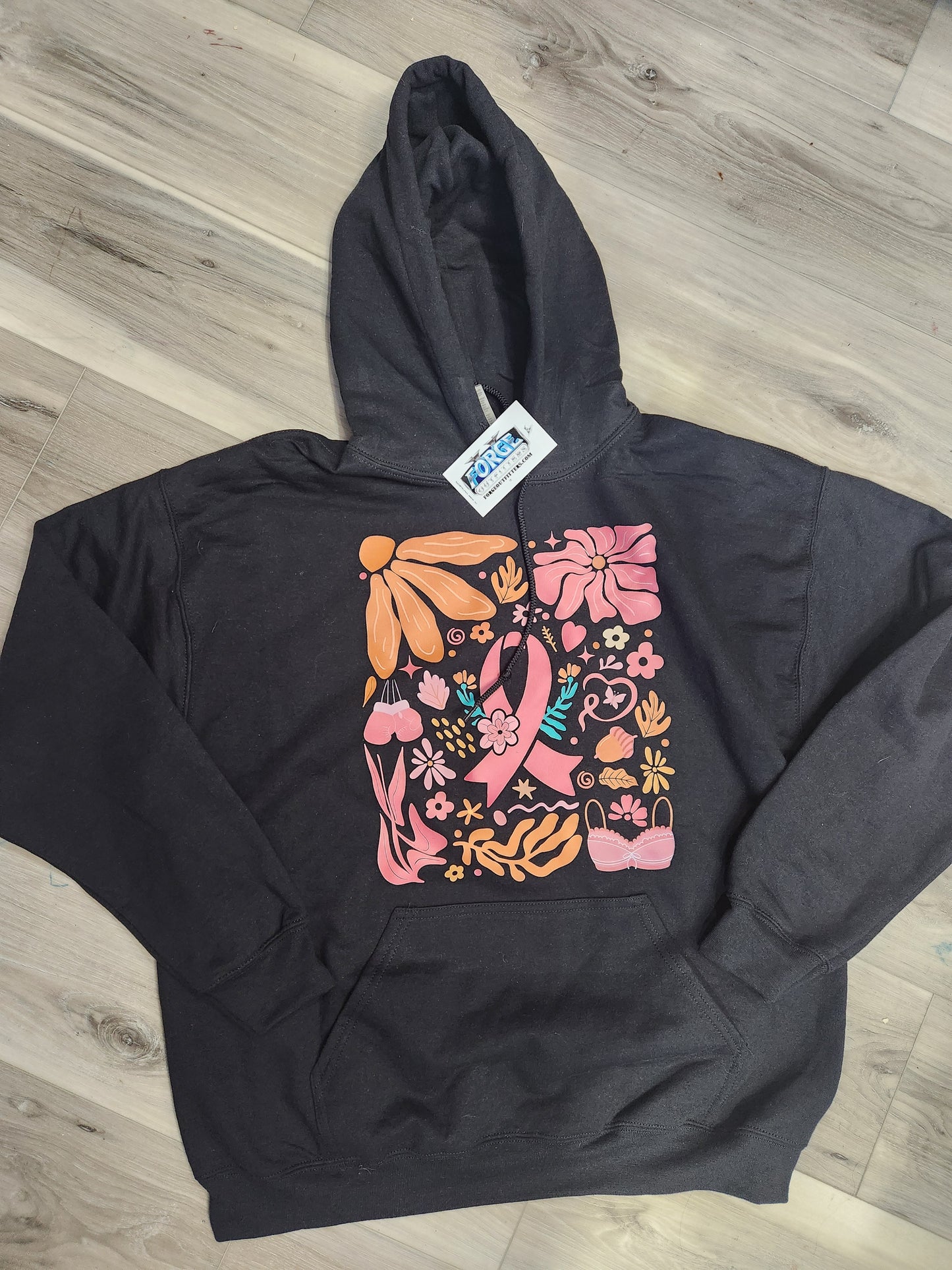 Breast cancer floral pattern