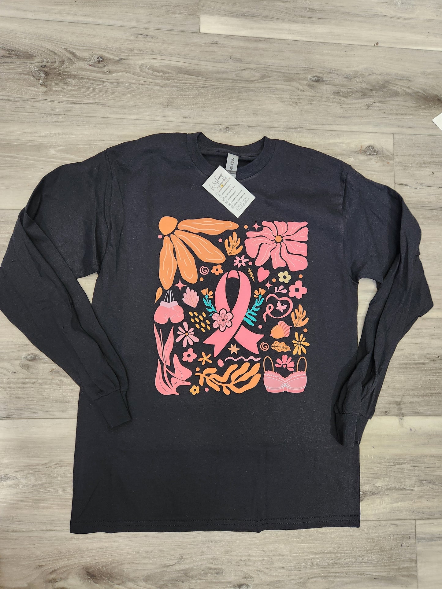 Breast cancer floral pattern