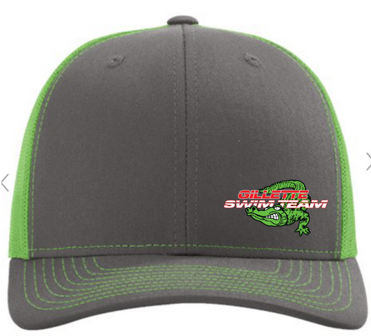 Gillette Swim gray and green hat