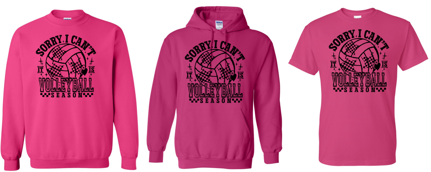 sorry, I can't it's volleyball season