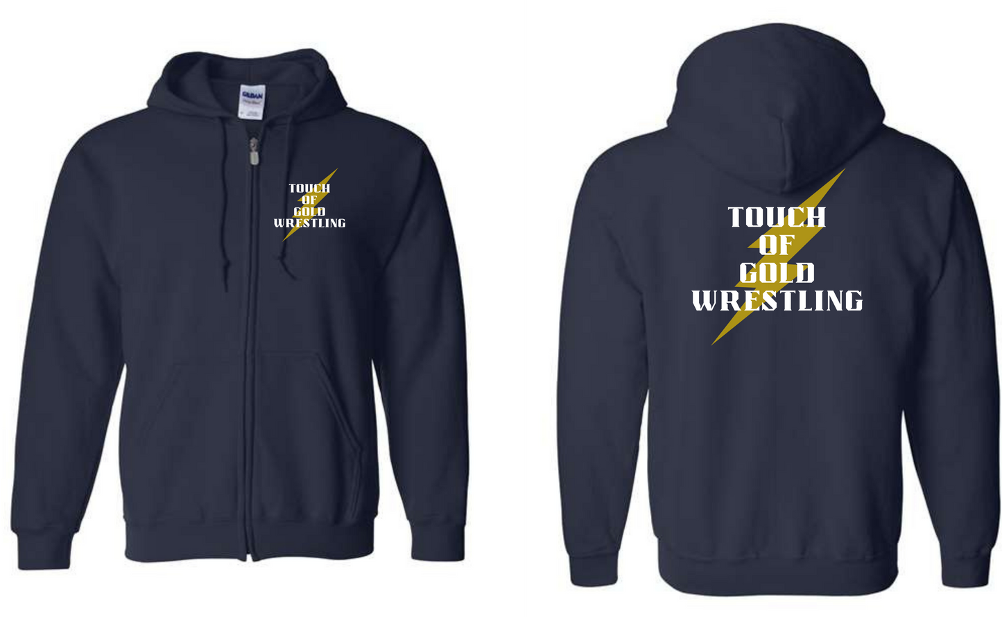 Touch of Gold Full Zip-up hoodie Sweatshirt